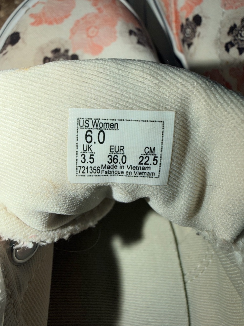 Vans Pink Floral Skate Shoes - Picture 8 of 8